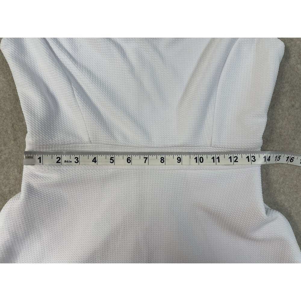 Xoxo Metal Beaded Womens A-Line Dress With Pockets Lined SZ M Flare White/Black - Picture 15 of 16